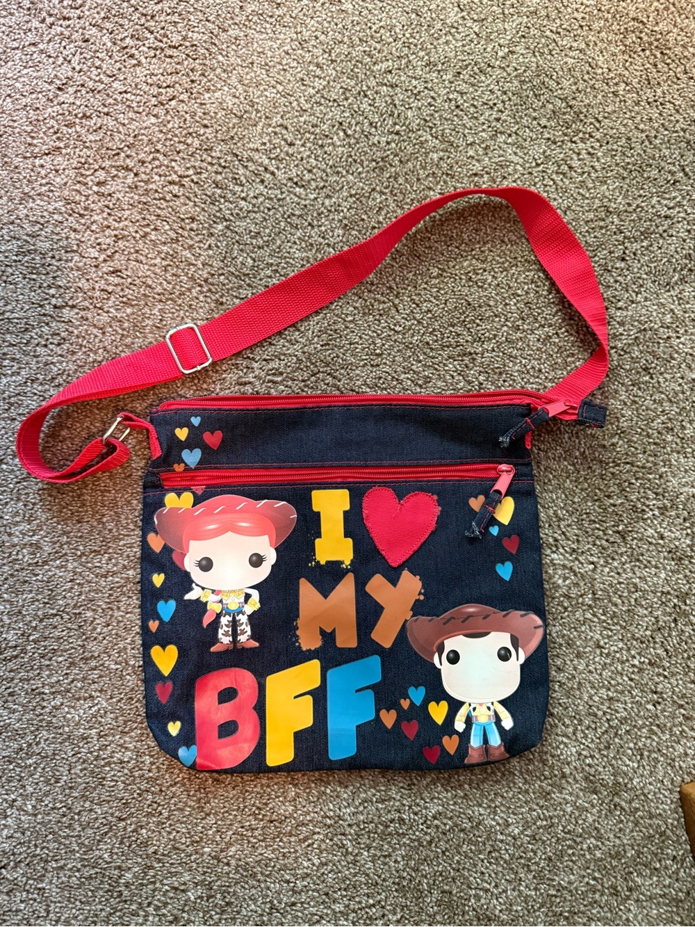 Disney Store Funko pop Style Toy Story Woody & Jessie Messenger Bag